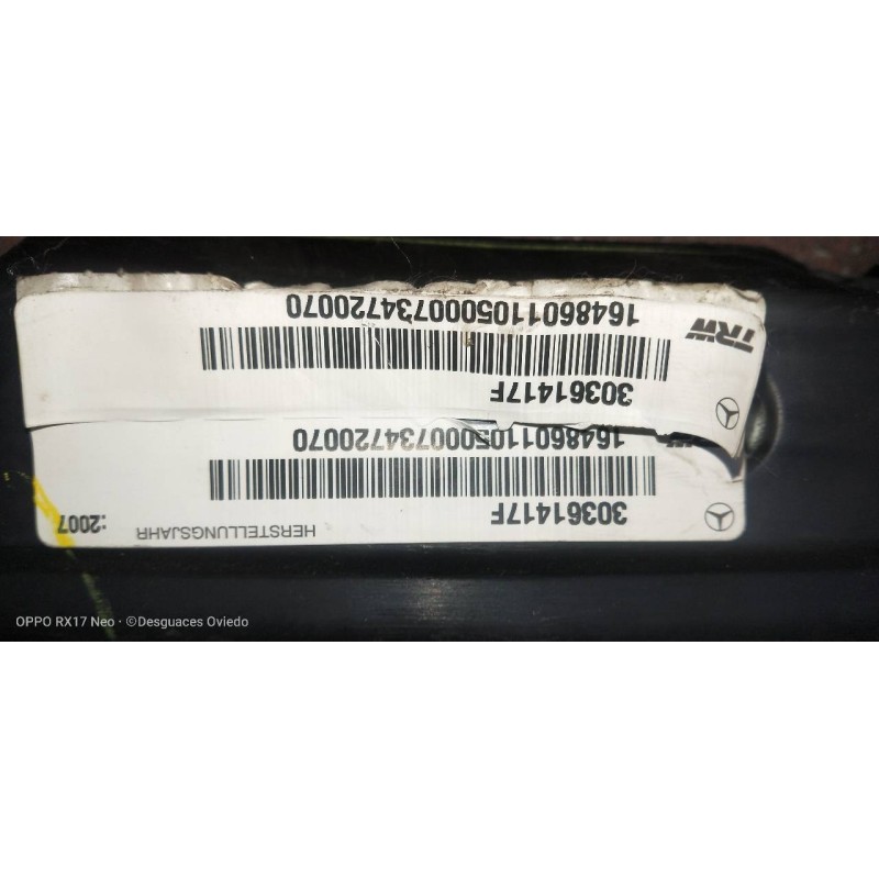 Recambio de airbag cortina delantero derecho para mercedes clase gl (x164) 320 cdi 4-matic (164.822) referencia OEM IAM 30361417