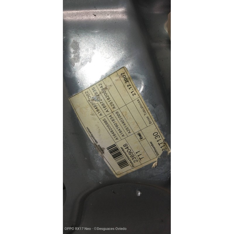 Recambio de elevalunas delantero derecho para mercedes clase gl (x164) 320 cdi 4-matic (164.822) referencia OEM IAM A1648205985 