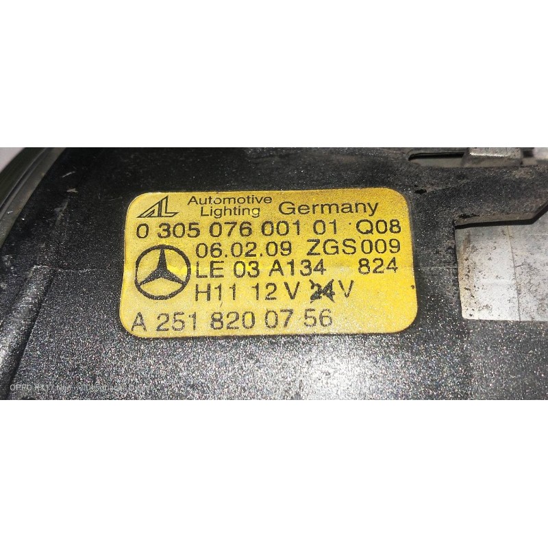 Recambio de faro antiniebla derecho para mercedes clase gl (x164) 320 cdi 4-matic (164.822) referencia OEM IAM A2518200756 03050