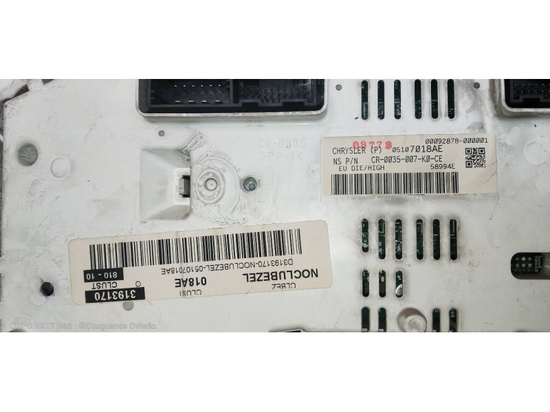Recambio de cuadro instrumentos para jeep compass sport referencia OEM IAM 05107018AE CR0035007K0CE 