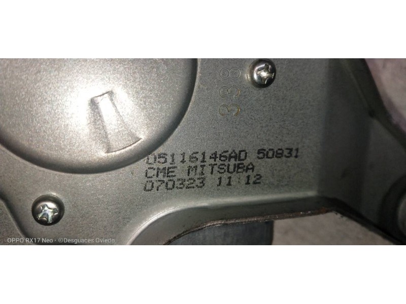 Recambio de motor limpia trasero para jeep compass sport referencia OEM IAM 05116146AD  