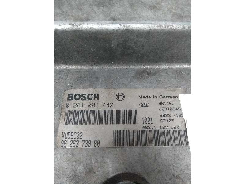 Recambio de centralita motor uce para fiat ulysse (121) 1.9 turbodiesel referencia OEM IAM 0281001442 9626373980 XUDBC02