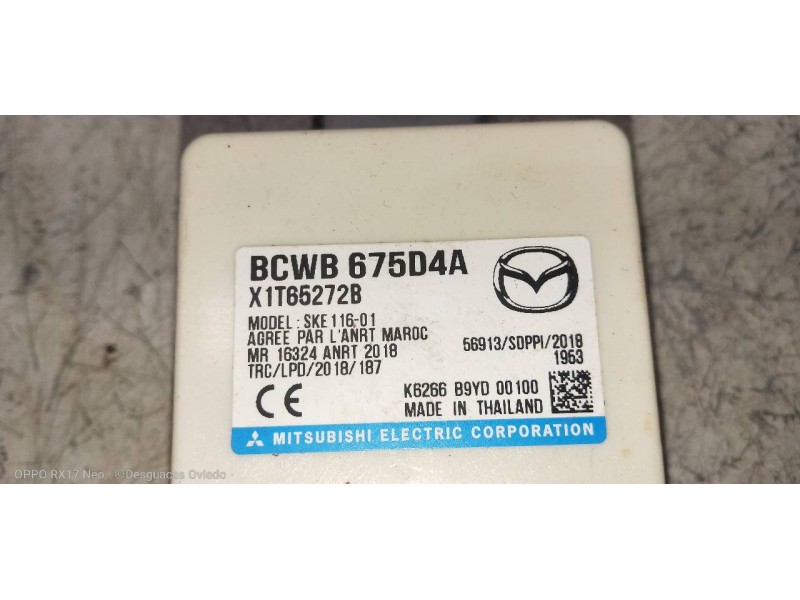 Recambio de modulo electronico para mazda 3 berlina (bp) evolution referencia OEM IAM BCWB675D4A X1T65272B 