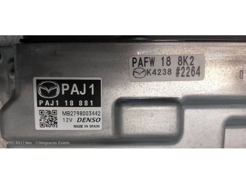 Recambio de centralita motor uce para mazda 3 berlina (bp) evolution referencia OEM IAM PAJ118881 MB2798003442 PAFW188K2 