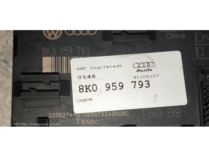 Recambio de modulo electronico para audi a5 coupe (8t) 3.0 tdi quattro referencia OEM IAM 8K0959793  