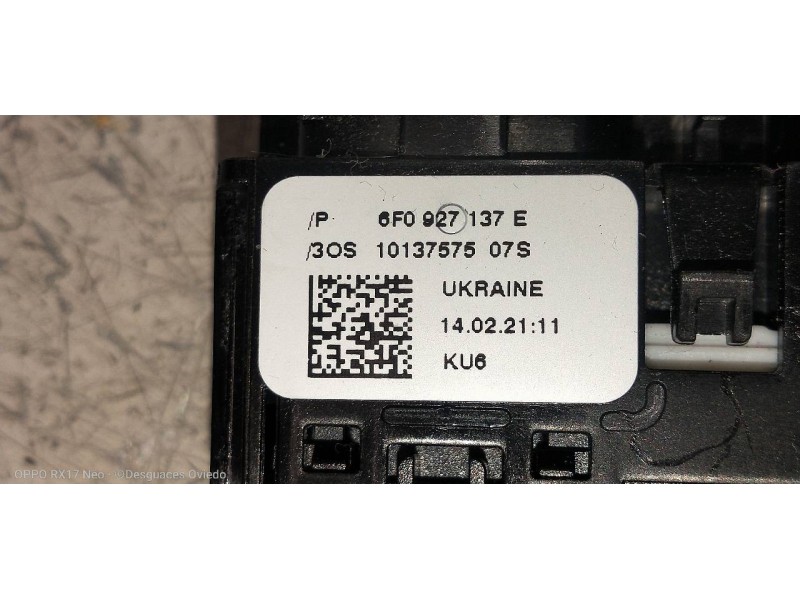 Recambio de mando multifuncion para seat ibiza (kj1) style go referencia OEM IAM 6F0927137E  