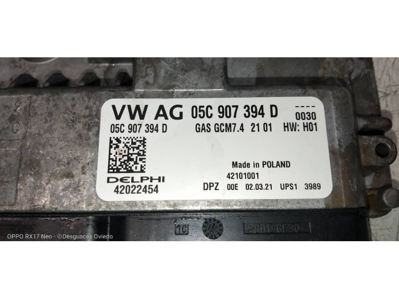 Recambio de centralita motor uce para seat ibiza (kj1) style go referencia OEM IAM 05C907394D 42022454 