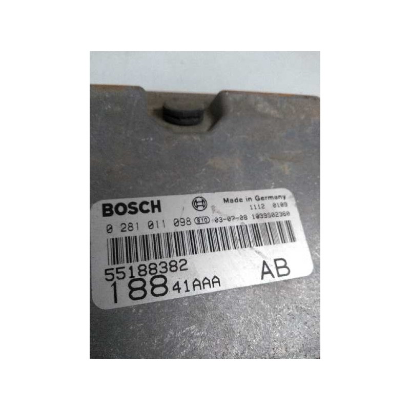 Recambio de centralita motor uce para fiat punto berlina (188) 1.9 jtd 85 dynamic referencia OEM IAM 0281011098 55188382 18841AA