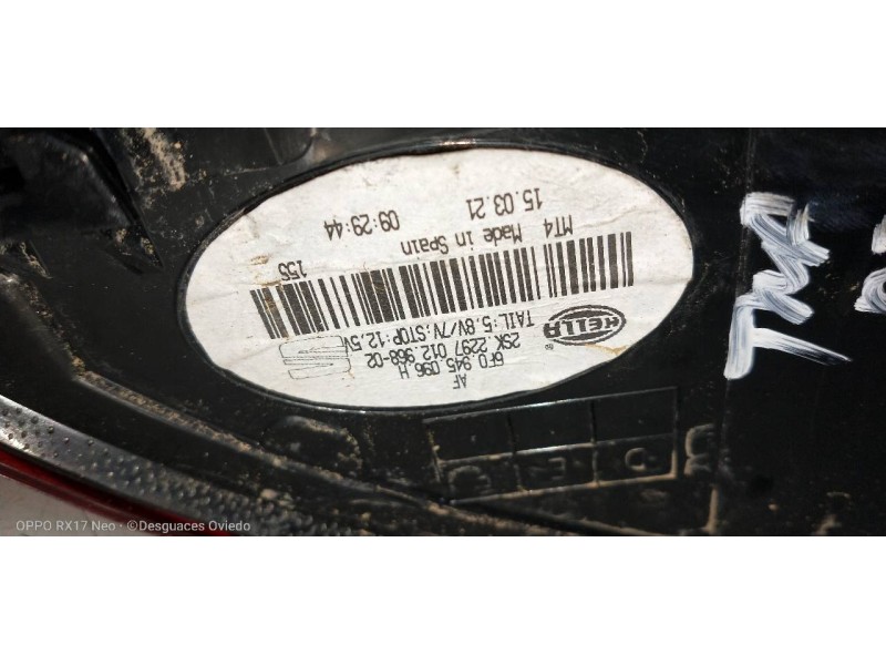 Recambio de piloto trasero derecho para seat ibiza (kj1) style go referencia OEM IAM 6F0945096H  