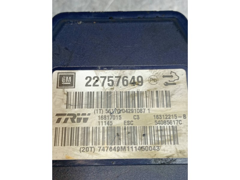 Recambio de abs para opel insignia sports tourer cosmo referencia OEM IAM 22757649 16312215B 54085617C