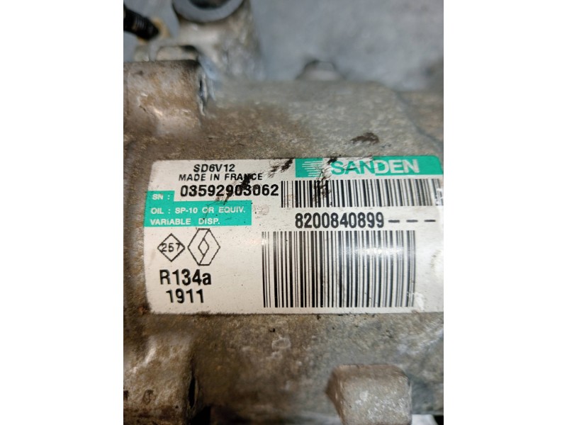Recambio de compresor aire acondicionado para dacia sandero ambiance referencia OEM IAM SD6V121911 8200840899 