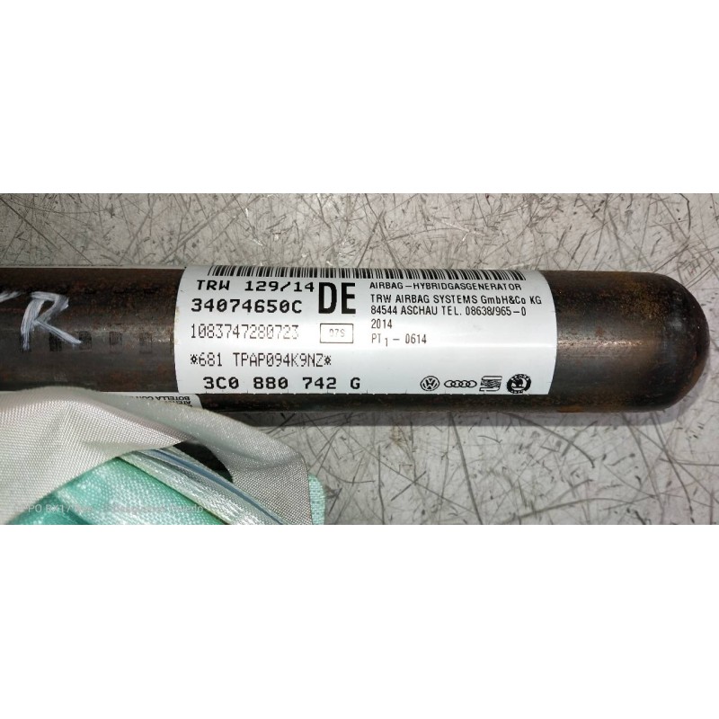 Recambio de airbag cortina delantero derecho para volkswagen passat variant (365) advance bluemotion referencia OEM IAM 3C088074