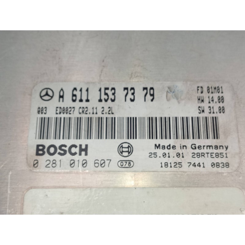 Recambio de centralita motor uce para mercedes clase c (w203) berlina 220 cdi (203.006) referencia OEM IAM A6111537379 028101060