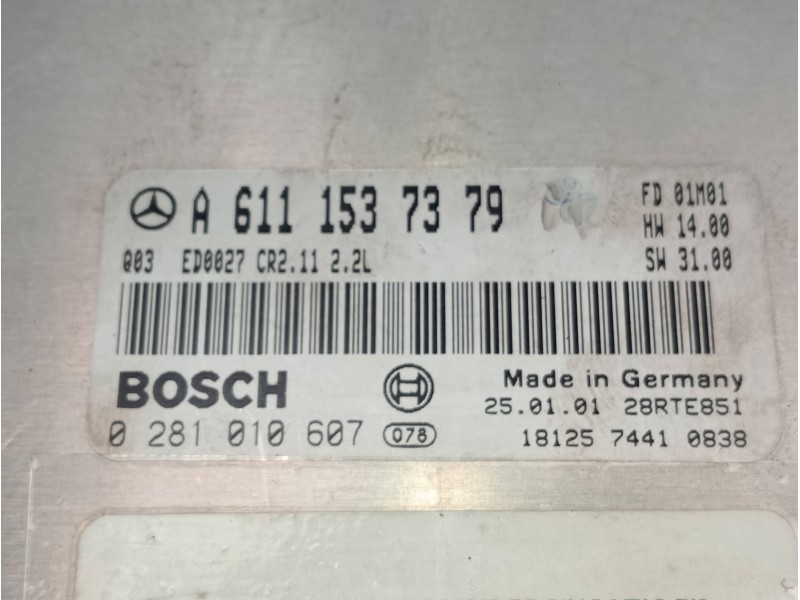 Recambio de centralita motor uce para mercedes clase c (w203) berlina 220 cdi (203.006) referencia OEM IAM A6111537379 028101060