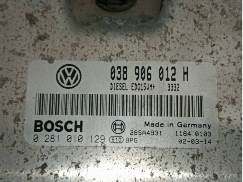 Recambio de centralita motor uce para skoda octavia berlina (1u2) ambiente referencia OEM IAM 038906012H 0281010129 11840103