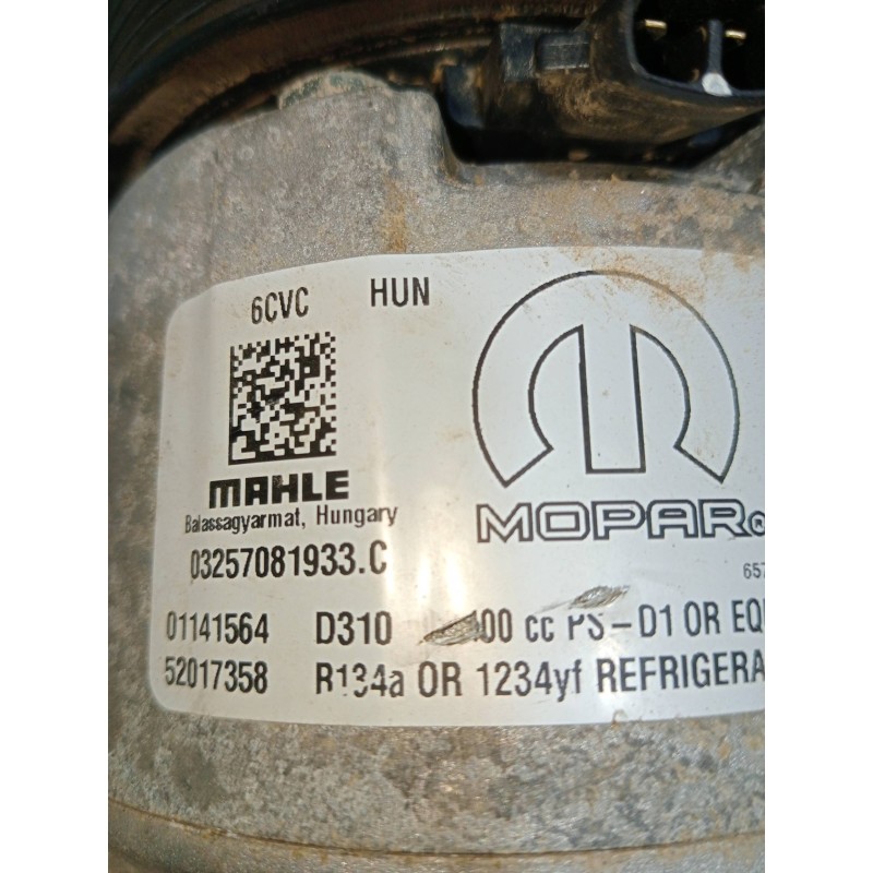 Recambio de compresor aire acondicionado para fiat tipo ii (357) fam lounge referencia OEM IAM 03257081933C 01141564 52017358