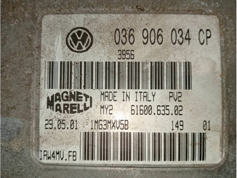 Recambio de centralita motor uce para seat toledo (1m2) referencia OEM IAM 036906034CP 3956 