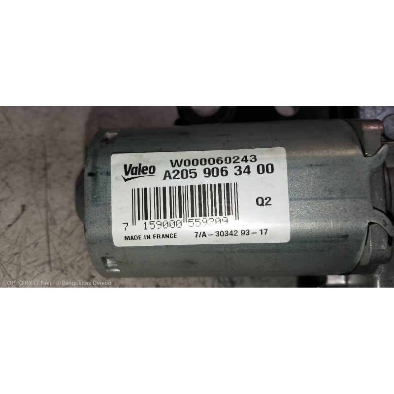 Recambio de motor limpia trasero para mercedes clase c (w205) familiar c 220 t cdi bluetec (205.204) referencia OEM IAM   