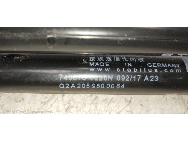Recambio de amortiguadores capo para mercedes clase c (w205) familiar c 220 t cdi bluetec (205.204) referencia OEM IAM A20598000