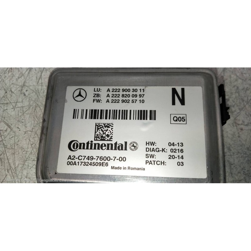 Recambio de modulo electronico para mercedes clase c (w205) familiar c 220 t cdi bluetec (205.204) referencia OEM IAM A222900301