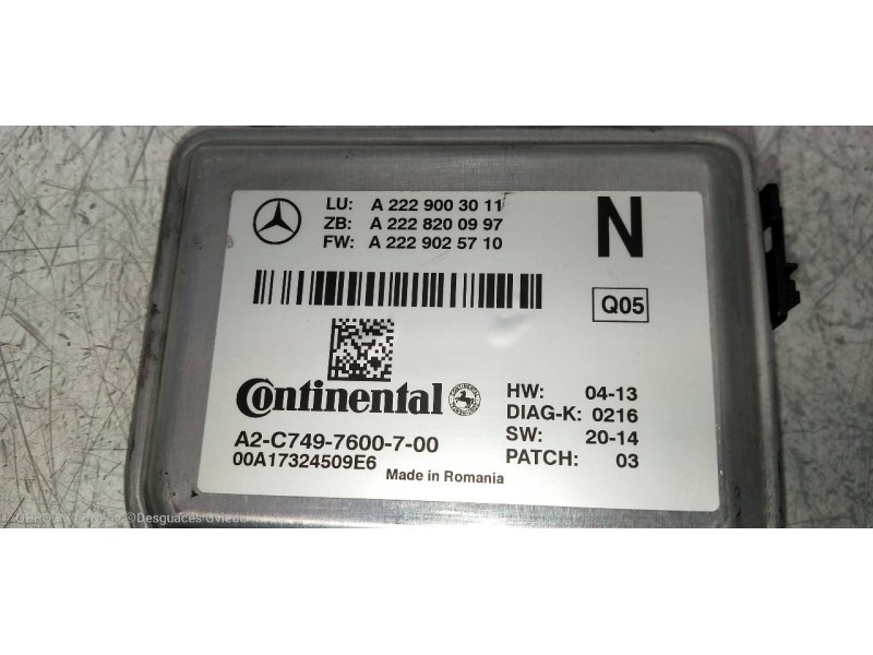 Recambio de modulo electronico para mercedes clase c (w205) familiar c 220 t cdi bluetec (205.204) referencia OEM IAM A222900301