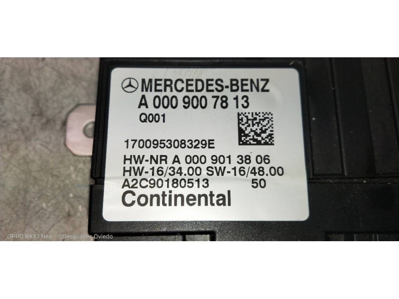 Recambio de modulo electronico para mercedes clase c (w205) familiar c 220 t cdi bluetec (205.204) referencia OEM IAM A000900781