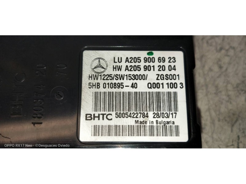 Recambio de modulo electronico para mercedes clase c (w205) familiar c 220 t cdi bluetec (205.204) referencia OEM IAM A205900692