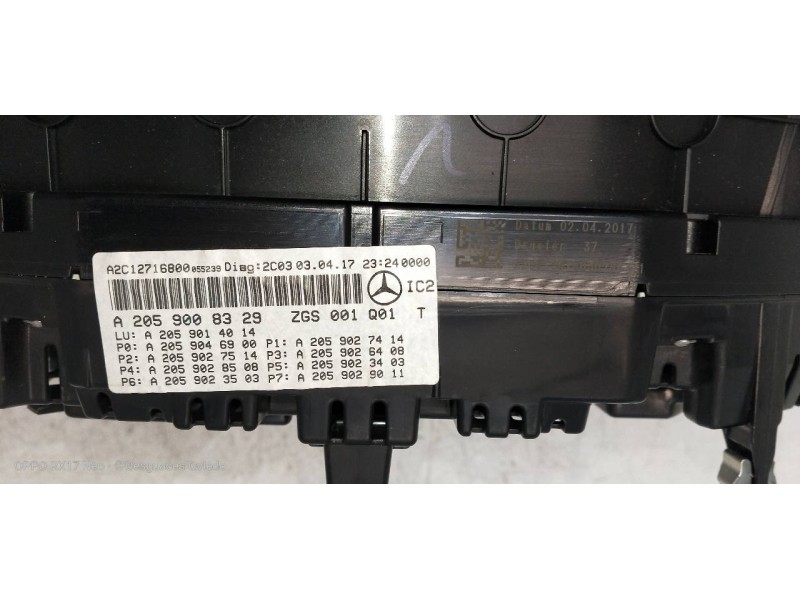 Recambio de cuadro instrumentos para mercedes clase c (w205) familiar c 220 t cdi bluetec (205.204) referencia OEM IAM A20590083