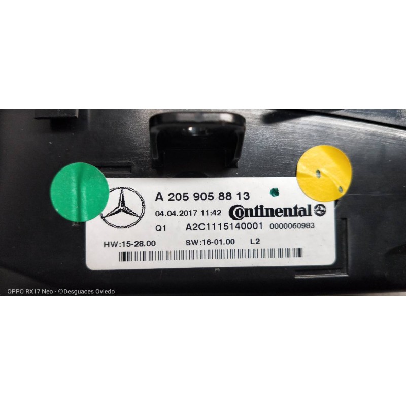 Recambio de mando calefaccion / aire acondicionado para mercedes clase c (w205) familiar c 220 t cdi bluetec (205.204) referenci