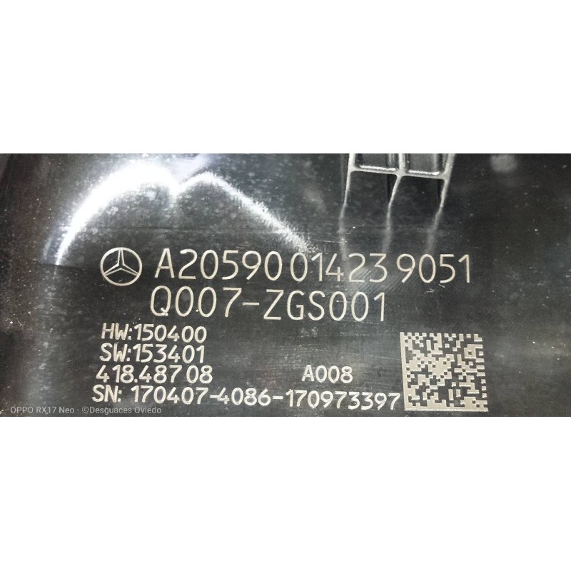 Recambio de kit airbag para mercedes clase c (w205) familiar c 220 t cdi bluetec (205.204) referencia OEM IAM   