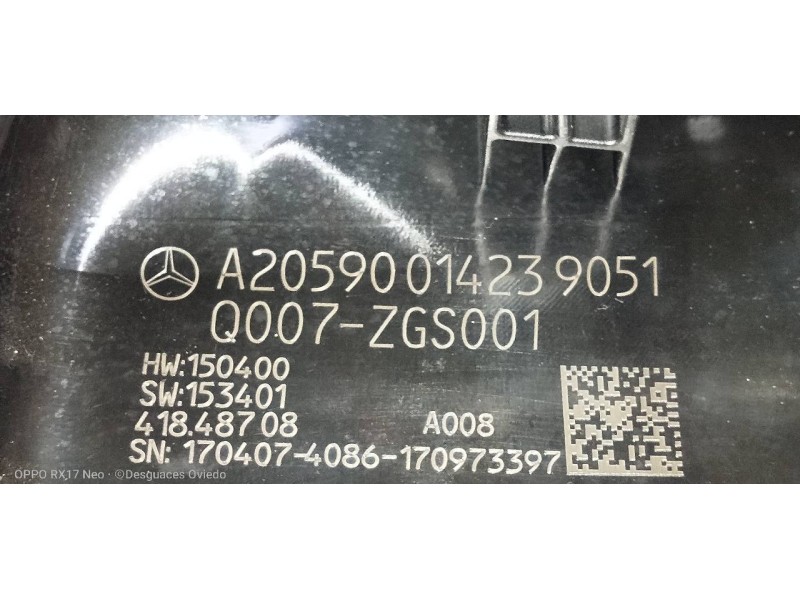 Recambio de kit airbag para mercedes clase c (w205) familiar c 220 t cdi bluetec (205.204) referencia OEM IAM   