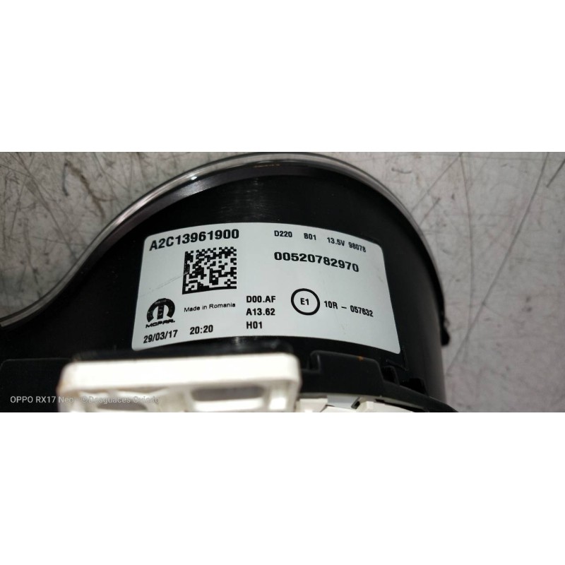 Recambio de cuadro instrumentos para fiat tipo ii (357) fam lounge referencia OEM IAM 00520782970 A2C13961900 