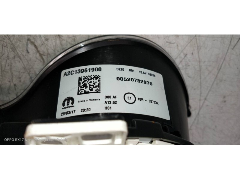 Recambio de cuadro instrumentos para fiat tipo ii (357) fam lounge referencia OEM IAM 00520782970 A2C13961900 
