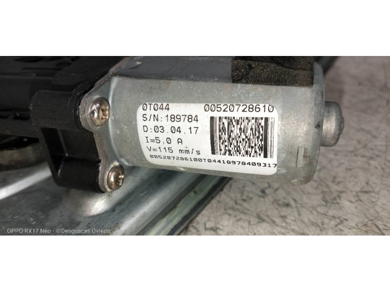 Recambio de elevalunas trasero izquierdo para fiat tipo ii (357) fam lounge referencia OEM IAM 00520728610  