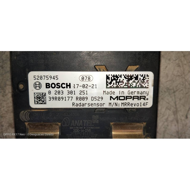 Recambio de modulo electronico para fiat tipo ii (357) fam lounge referencia OEM IAM 0203301251 52075945 