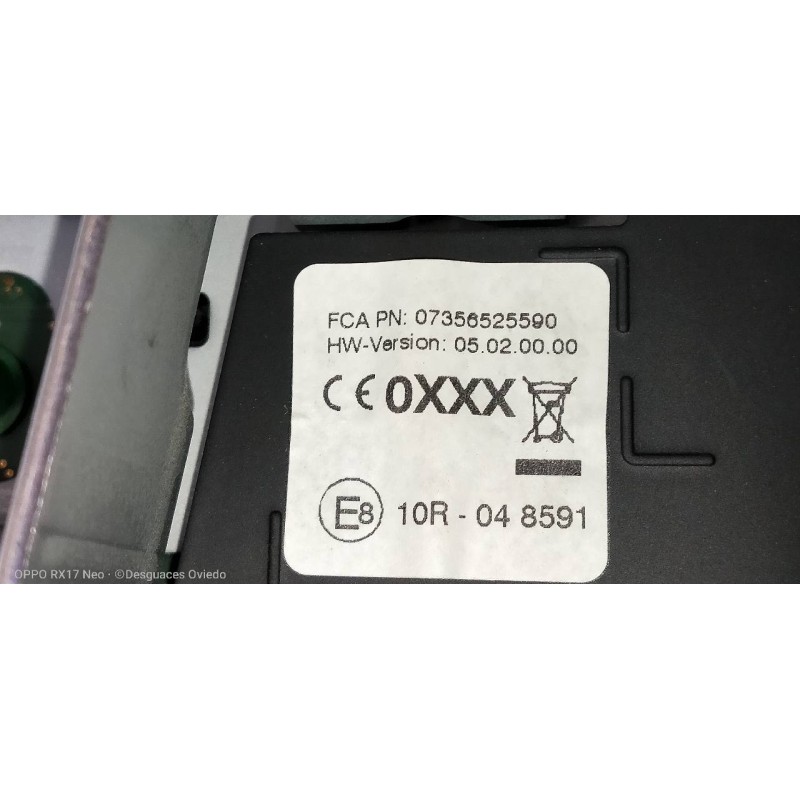 Recambio de pantalla multifuncion para fiat tipo ii (357) fam lounge referencia OEM IAM 07356525590 A2C11636700 