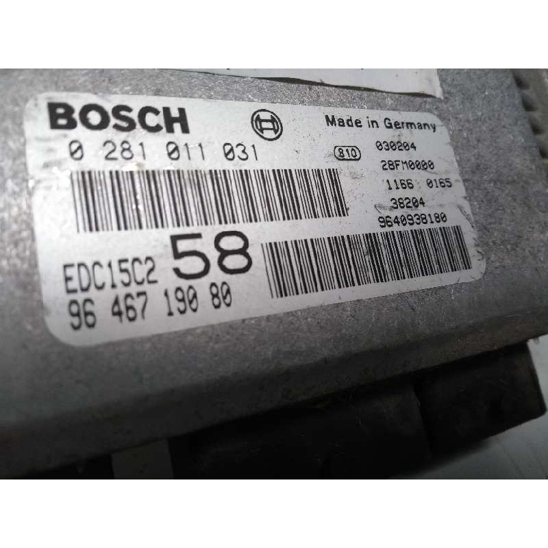 Recambio de centralita motor uce para fiat ulysse (179) 2.0 16v jtd cat referencia OEM IAM 0281011031 9646719080 58