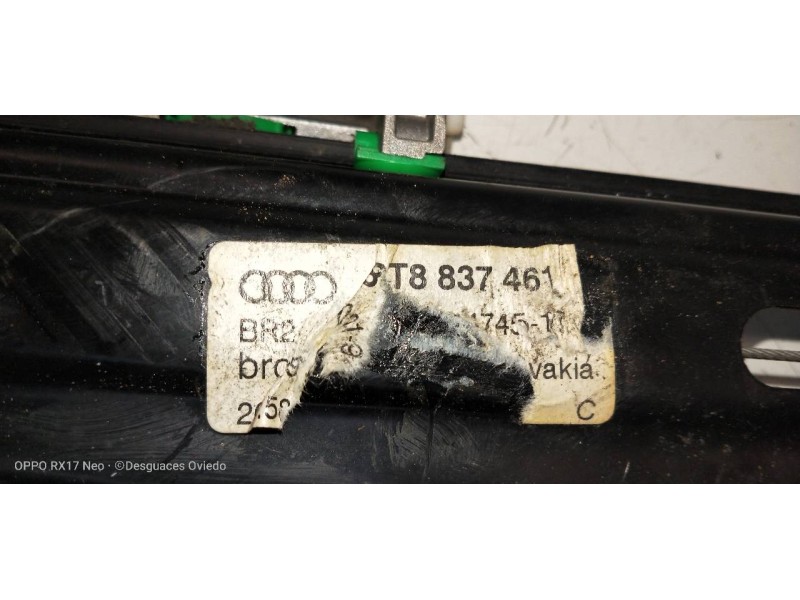 Recambio de elevalunas delantero izquierdo para audi a5 sportback (8t) 2.0 tdi (105kw) referencia OEM IAM 8T8837461 8T0959801B 