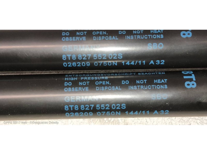 Recambio de amortiguadores maletero / porton para audi a5 sportback (8t) 2.0 tdi (105kw) referencia OEM IAM 8T8827552  