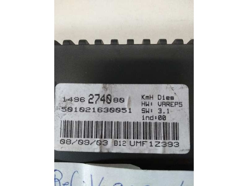 Recambio de cuadro instrumentos para fiat ulysse (179) 2.2 jtd emotion referencia OEM IAM 1496274080 501021630051 UMEDPH74