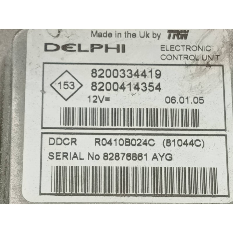 Recambio de centralita motor uce para renault megane ii berlina 3p confort authentique referencia OEM IAM 8200334419 8200414354 