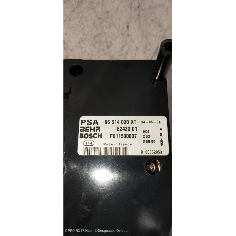 Recambio de mando calefaccion / aire acondicionado para citroen xsara picasso 2.0 hdi referencia OEM IAM 96514030XT F011500007 