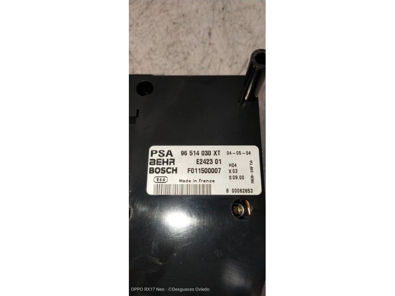 Recambio de mando calefaccion / aire acondicionado para citroen xsara picasso 2.0 hdi referencia OEM IAM 96514030XT F011500007 