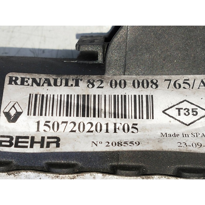 Recambio de radiador agua para renault espace iv (jk0) 2.2 dci turbodiesel referencia OEM IAM 8200008765 150720201F05 