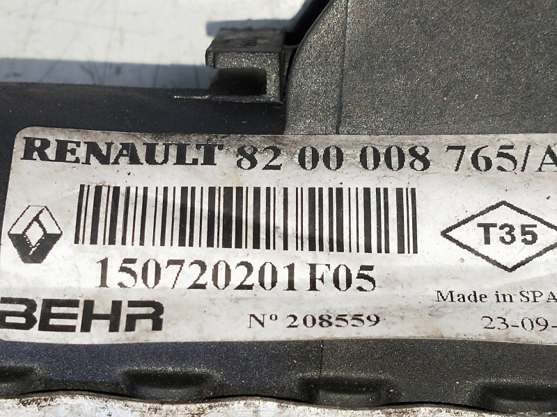Recambio de radiador agua para renault espace iv (jk0) 2.2 dci turbodiesel referencia OEM IAM 8200008765 150720201F05 