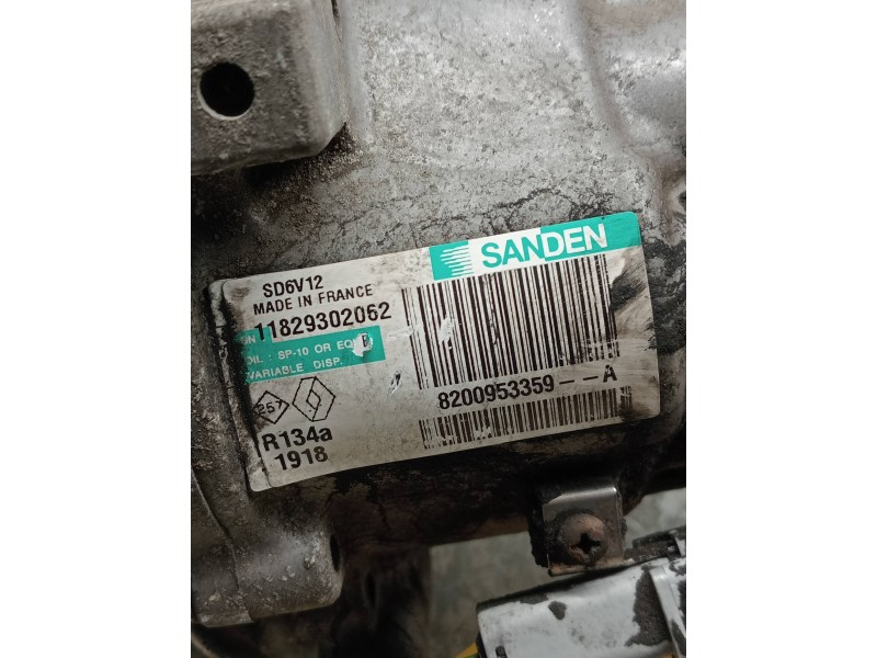 Recambio de compresor aire acondicionado para renault kangoo dynamique referencia OEM IAM SD6V121918 8200953359A 