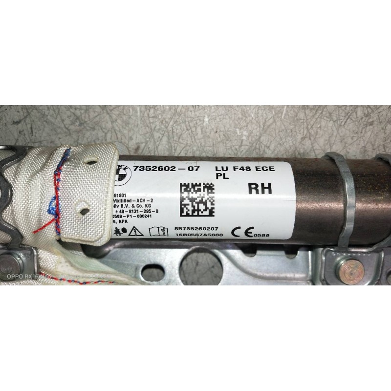 Recambio de airbag cortina delantero derecho para bmw serie x1 (f48) sdrive18d referencia OEM IAM 735260207 8573526207 
