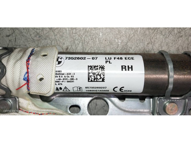 Recambio de airbag cortina delantero derecho para bmw serie x1 (f48) sdrive18d referencia OEM IAM 735260207 8573526207 