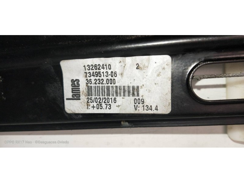 Recambio de elevalunas delantero izquierdo para bmw serie x1 (f48) sdrive18d referencia OEM IAM 13262410 734951306 