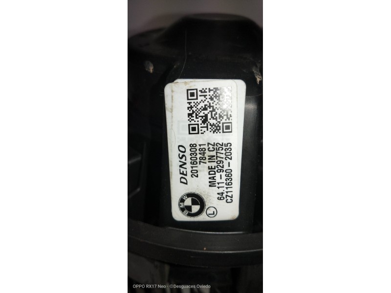 Recambio de motor calefaccion para bmw serie x1 (f48) sdrive18d referencia OEM IAM 64119297752 CZ1163602035 64119377854 